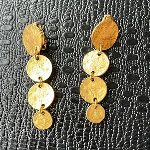 Kenneth Lane Coin clip on earrings